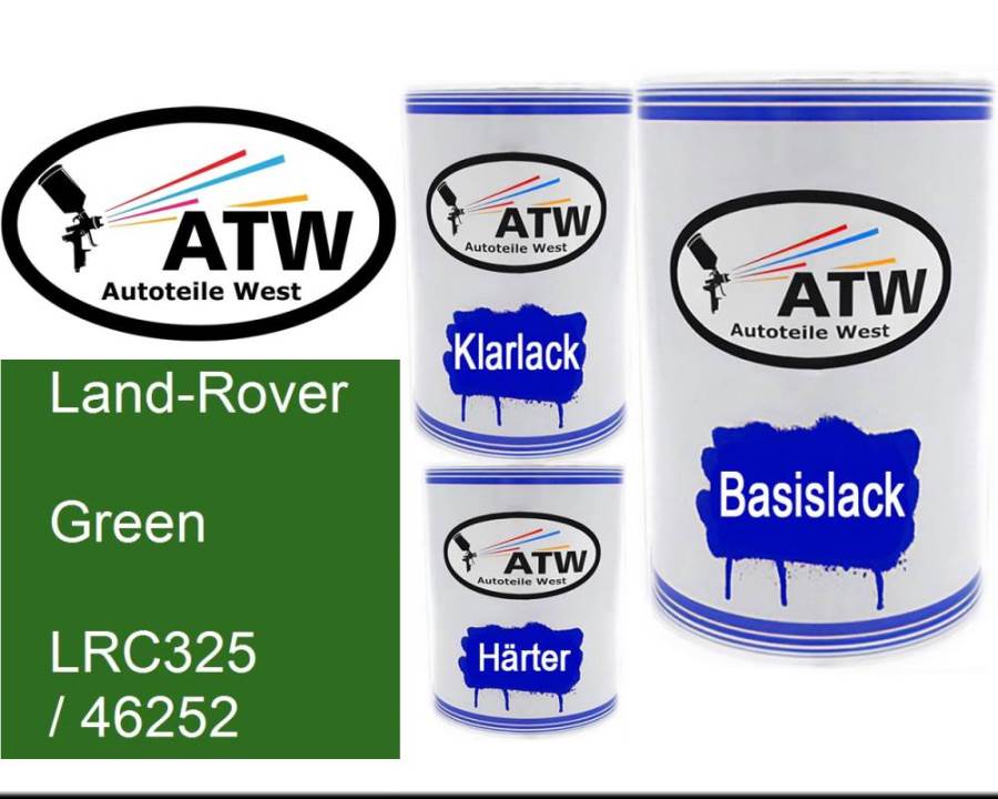 Land-Rover, Green, LRC325 / 46252: 500ml Lackdose + 500ml Klarlack + 250ml Härter - Set, von ATW Autoteile West.